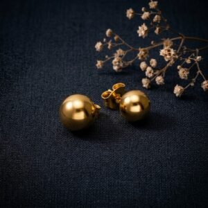 Stainless Steel Half Ball Dome Stud Earrings